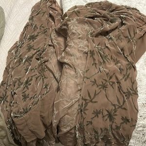 shaw with velvet accents